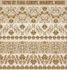Horizontal elements decoration vector N38