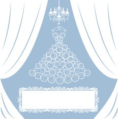 dress on hanger white curtains antique chandelier and frame