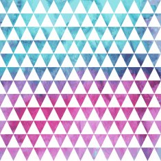 Vector Seamless Geometric Pattern on watercolor winter background N3