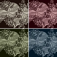 Animal skin and swirls
