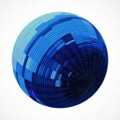 abstract blue stripe style round pattern background