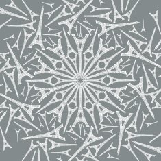 Paris abstract pattern with Eiffel tower Vector