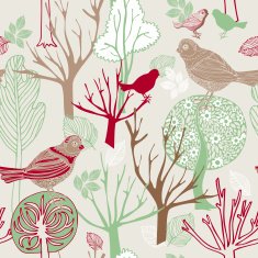 Abstract birds background summer and spring theme
