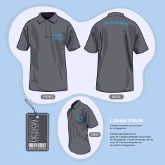 Polo shirt uniform template N9