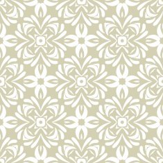 Seamless circle vintage flower pattern background N12