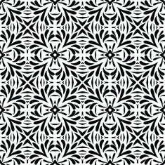 Seamless circle vintage flower pattern background N14