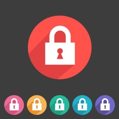 Flat game graphics icon lock N2