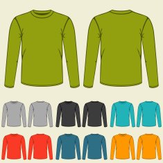 Set of templates colored sweatshirts for men