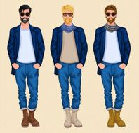 Hipster man set N3