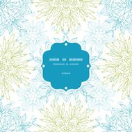 Vector abstract plants mandalas frame seamless pattern background