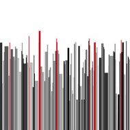 Abstract vertical infographics gray black and red stripes backg