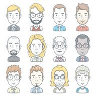 Business people avatar icons N2