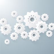 abstract gray floral shape background
