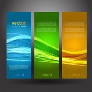 Collection banners modern wave design N5