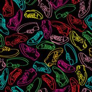 Stylish sneakers pattern