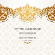 Vintage vector card in islamic style