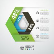 Modern business step origami style options banner N36