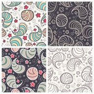 Seamless pattern with abstract drops bacterias or cells N2
