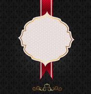 Vintage background with golden frame vector illustration N4