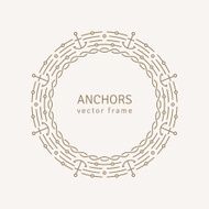 Abstract Line Ornate Frame with Anchors and Chain N3