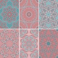 Set of seamless patterns in oriental style N4