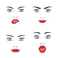 Beautiful woman face silhouette