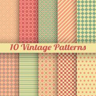 Vintage different vector seamless patterns (tiling) N5