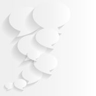 Spech Bubble Background Flat Vector Illustration N4