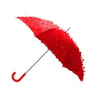 red umbrella vector illustration
