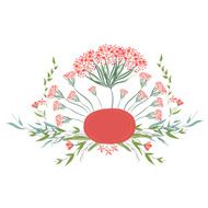 background with flowers in retro style