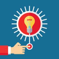 Idea generation - vector concept illustration in flat style design