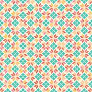Colorful tribal seamless pattern pixelated
