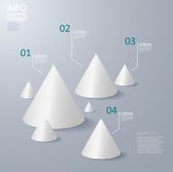 modern vector abstract cone chart infographic elements N2