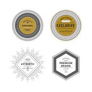 Grunge Vintage Premium Labels Set