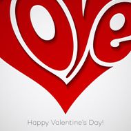 Valentines Card with love lettering N8