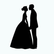 Bride and Groom Silhouette - Illustration N3