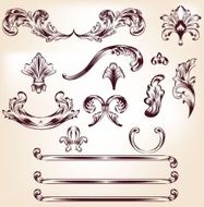 Baroque elements for your design baroque texture backgrounds frames N2