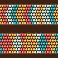 Ethnic african beads abstract color seamless pattern N9