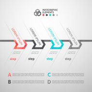 Modern business step origami style options banner N37
