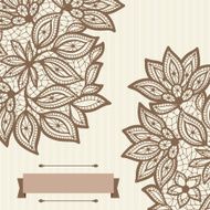 Vintage lace background abstract ornament Vector texture N2