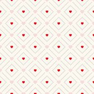 Vector seamless retro pattern with hearts N5