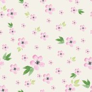 Spring flowers seamless pattern Watercolor N16