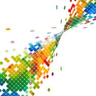 abstract colorful wave check pattern background
