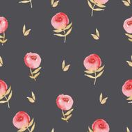 Seamless pattern watercolor flowers N44