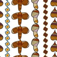 Seamless texture with elements of African folk art