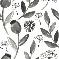 Vector Seamless Watercolor Floral Pattern