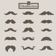 vintage mustache - vector illustration