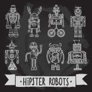 Hipster robot set N2