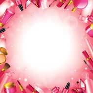 Cosmetics frame vector background