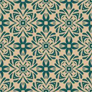 Seamless circle vintage flower pattern N54